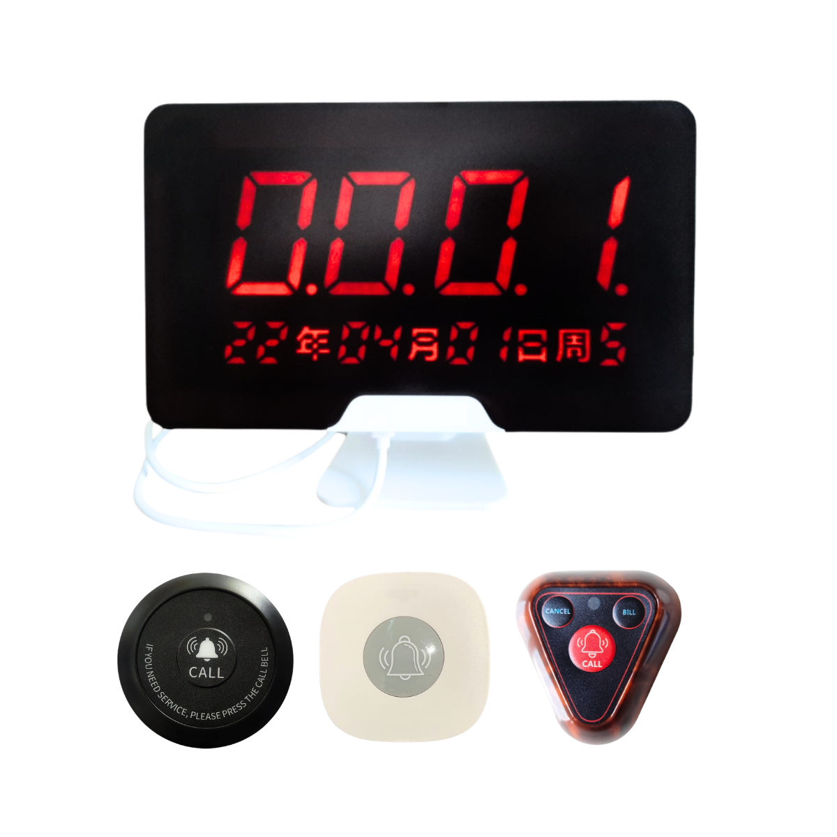 CS-JT-TM355 Wireless Waiter Calling System with date display