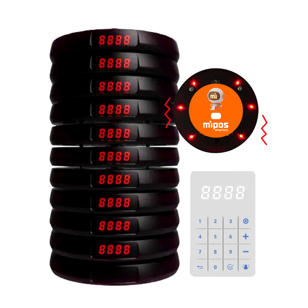 CP-JT-9303-1CB1K10P Paging System with charging base and 10 pagers