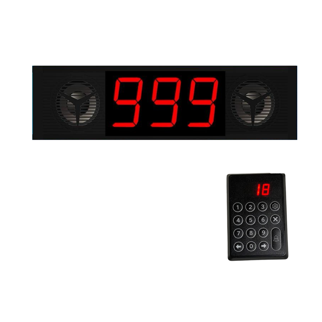 QS-NK-203Q-E 3-Digit Queue System with English voice
