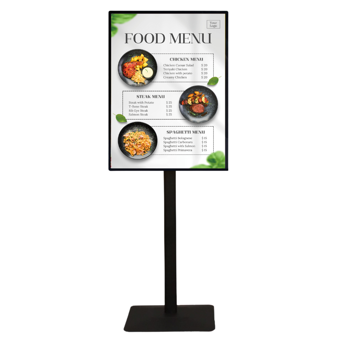 HY-U-SP1 Standing LED Menu Board with Fixed Stand